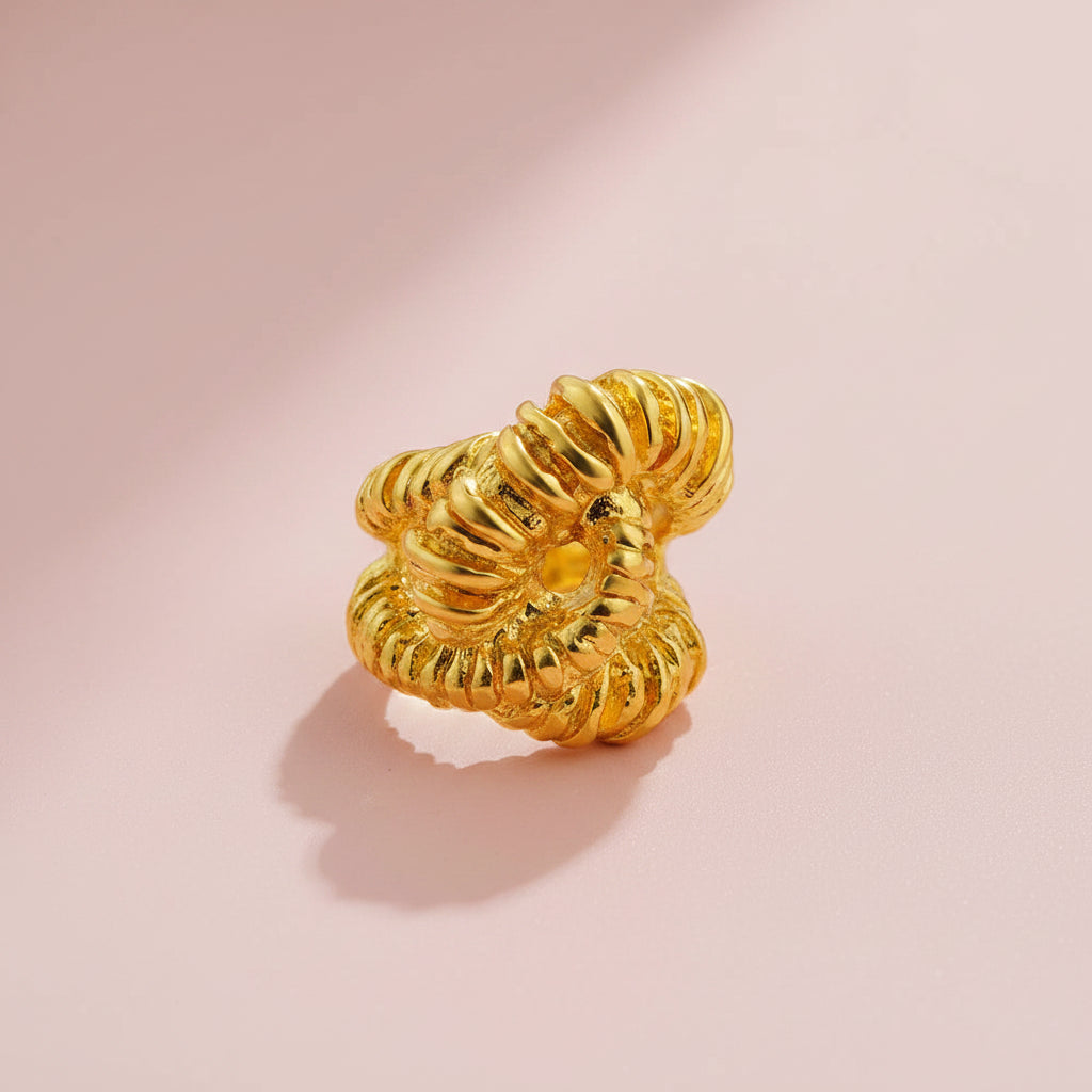 Lava Texture Chunky Twisted Ring