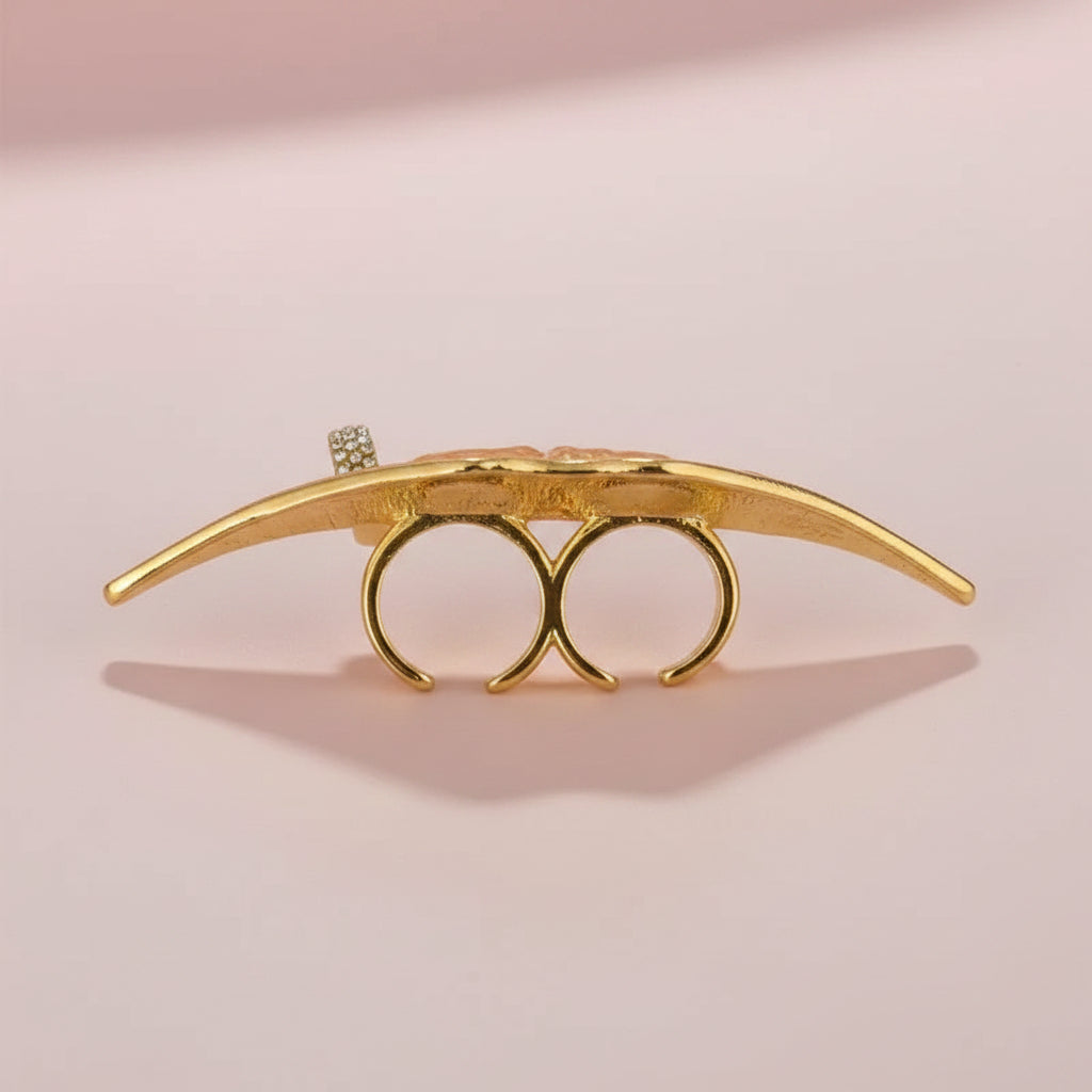 Lips Shaped Double Ring