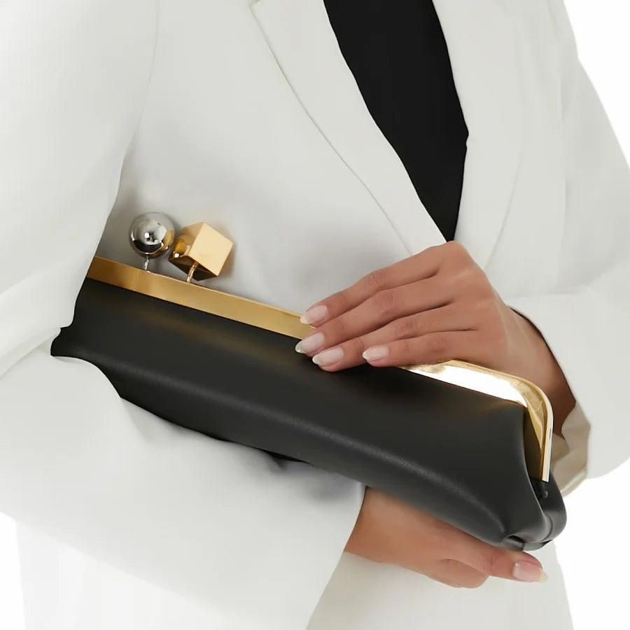 Kisslock Frame Clasp Pouch Clutch Purse