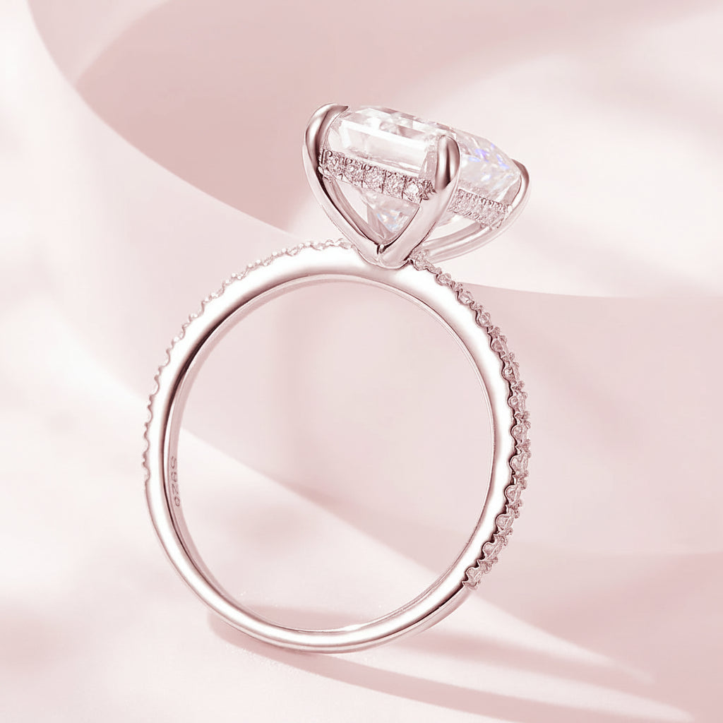 Emeral Cut Lab Diamond Ring