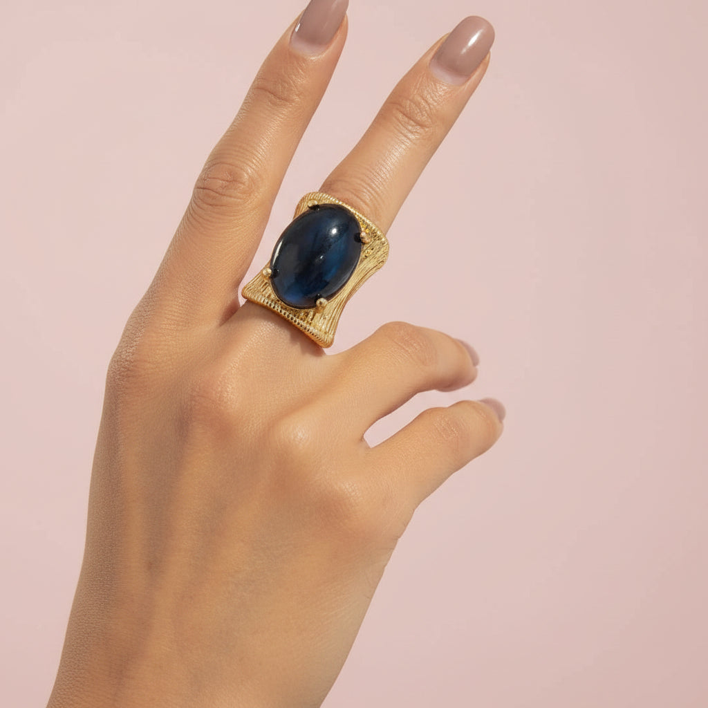 Statement Framed Stone Ring