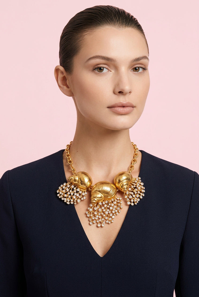 Sea Snail Shells Pendant Necklace