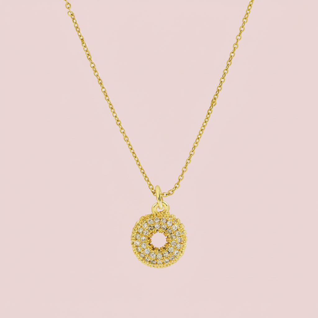 Zircon Initial Alphabet Pendant Necklace