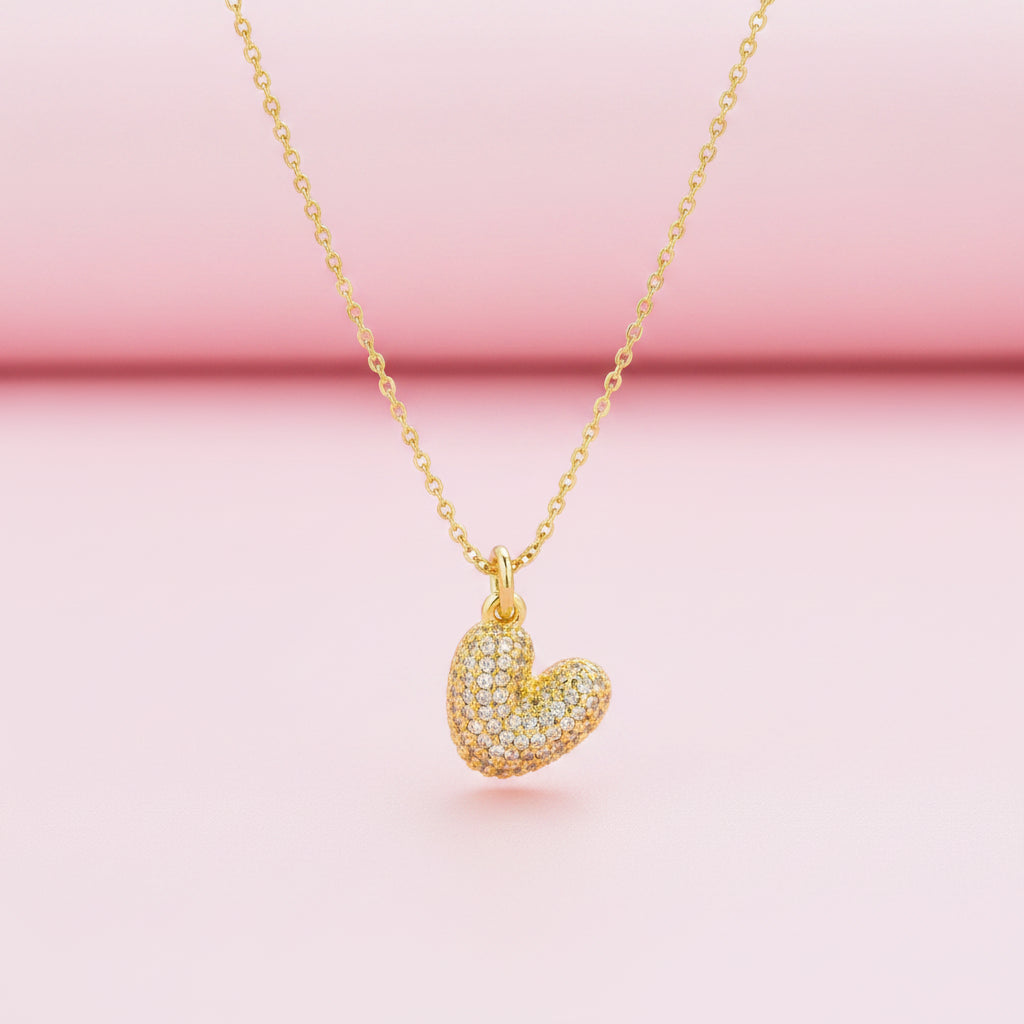 Zircon Initial Alphabet Pendant Necklace