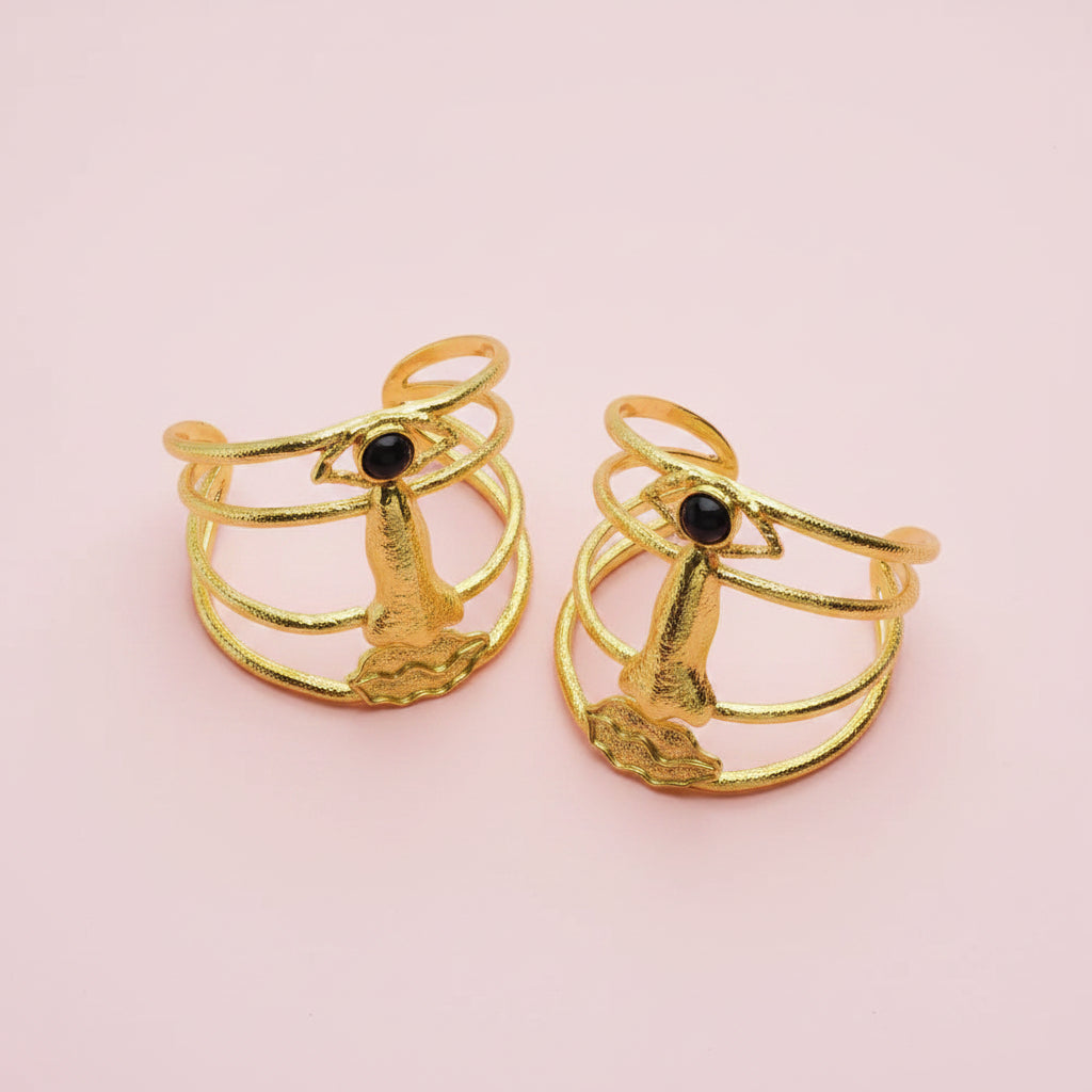 Nose Eyes Lip Cuff Bracelet