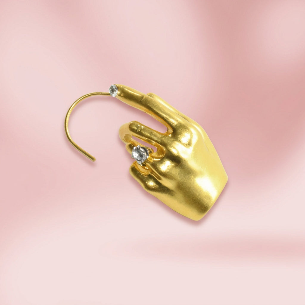 Orecchini earcuff a mano surrealista sinistra