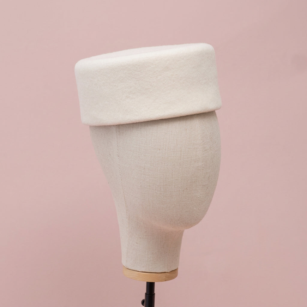 Pillbox Wool Hat