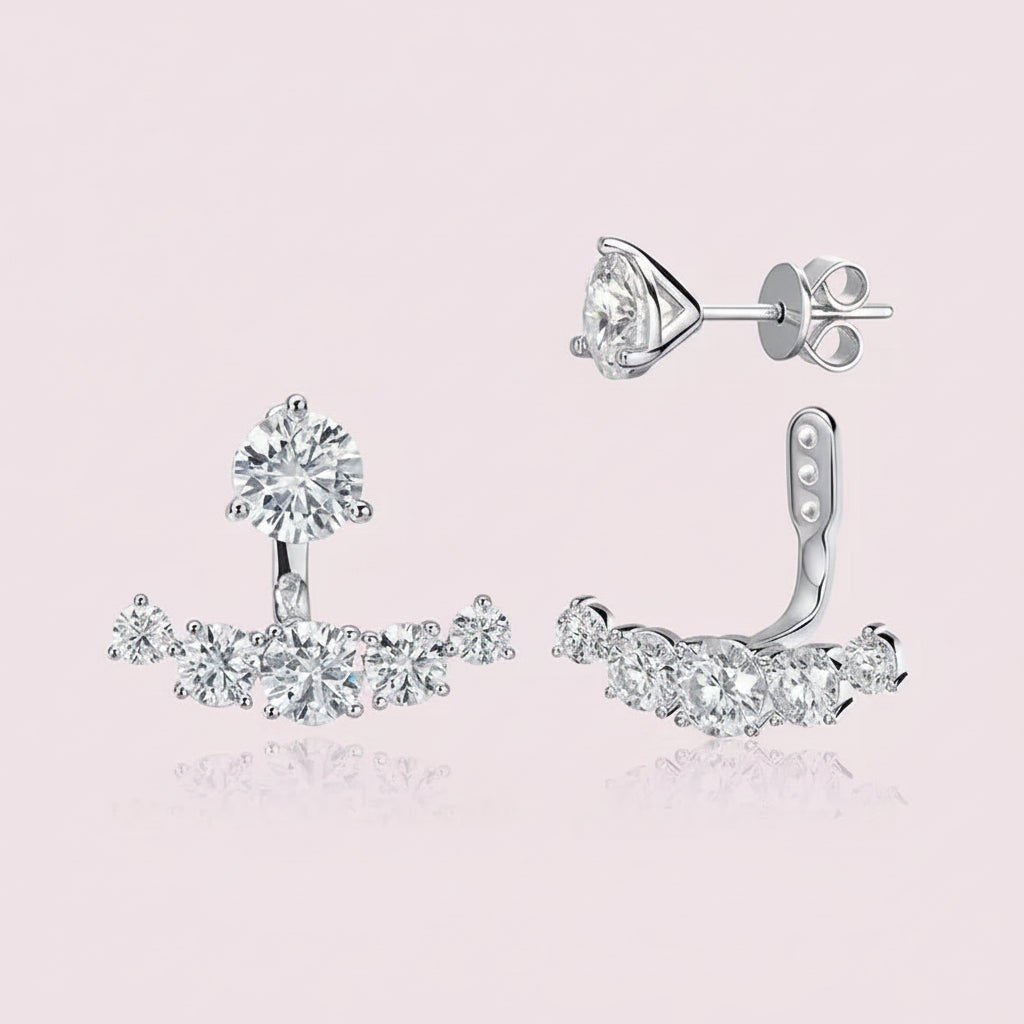 Lab Diamond Double Stud Earrings