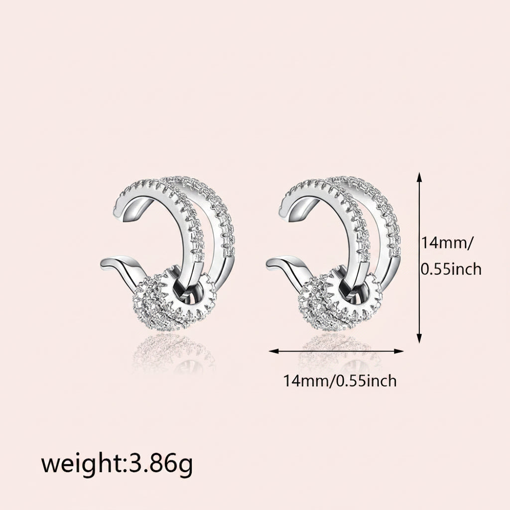 Zircon studded earcuff