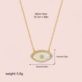 Opal Devil's Eye Zircon Pendant Necklace