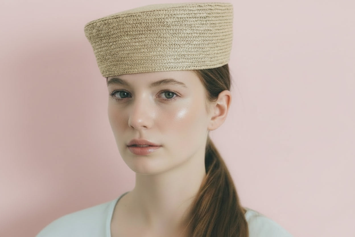 Pillbox Straw Hat