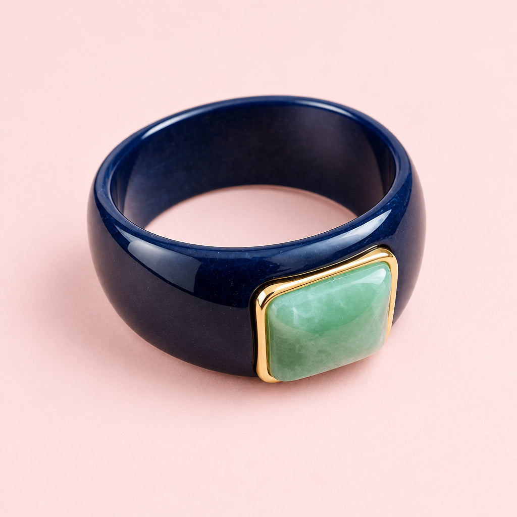 Bracciale massiccio in pietra resinata