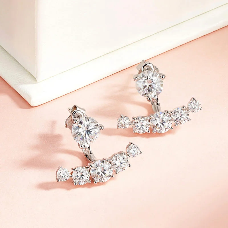 Lab Diamond Double Stud Earrings