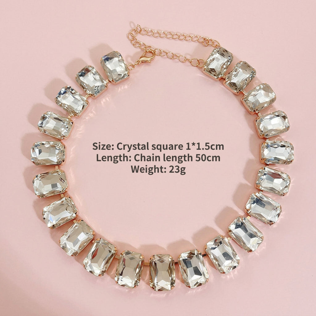 Girocolli con strass geometrici