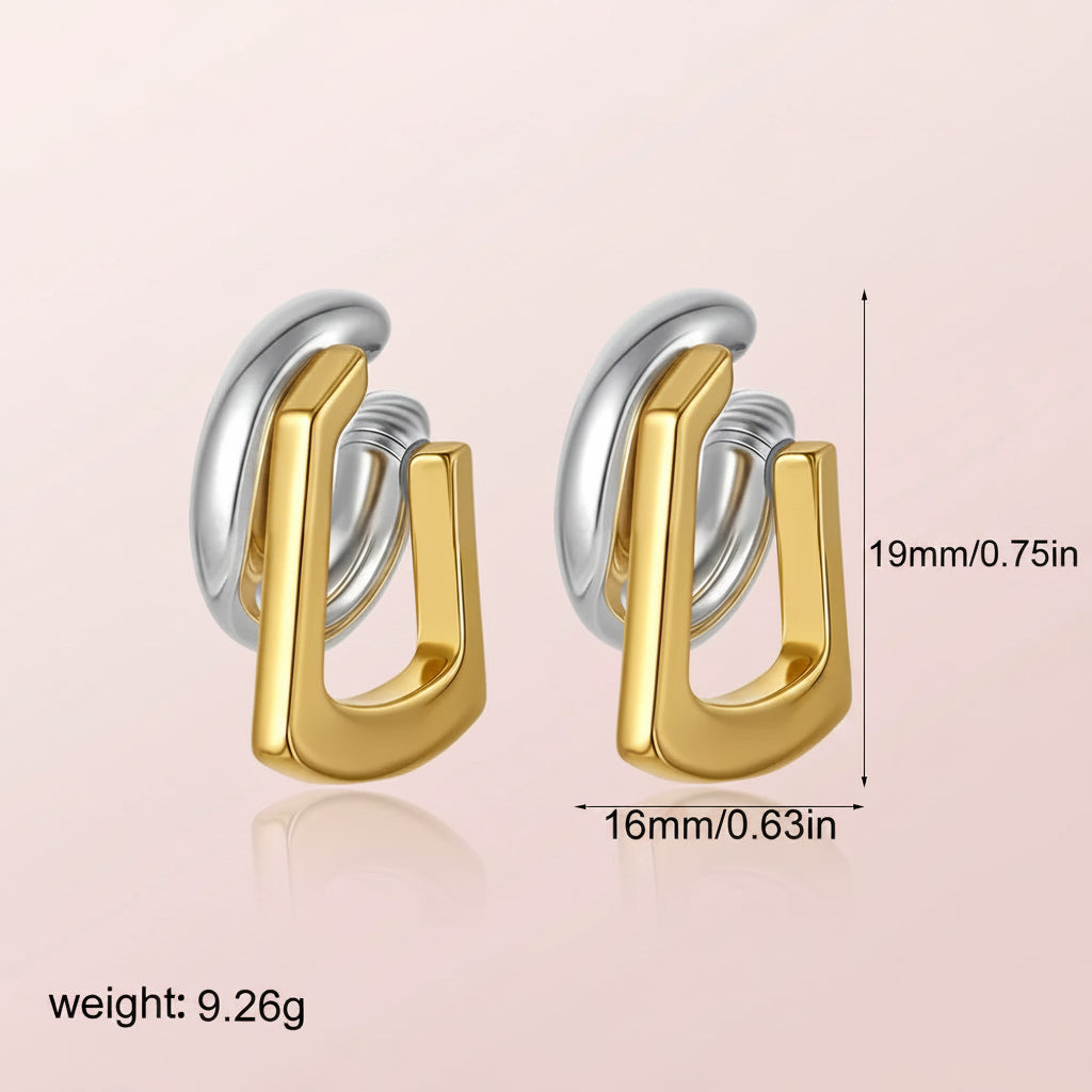 Contrast Geometric EarCuff
