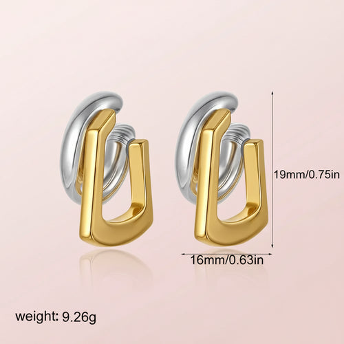 Contrast Geometric EarCuff