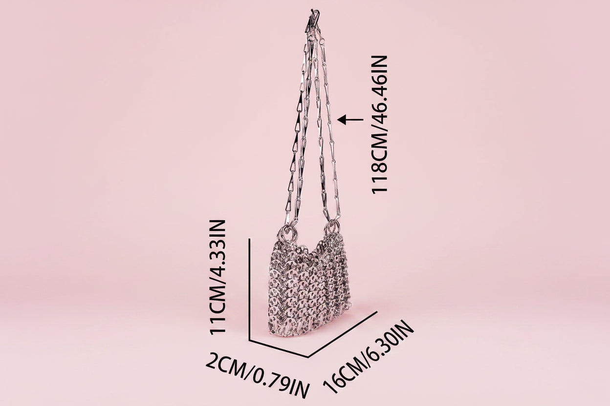 Metal Sequin Beaded Bag