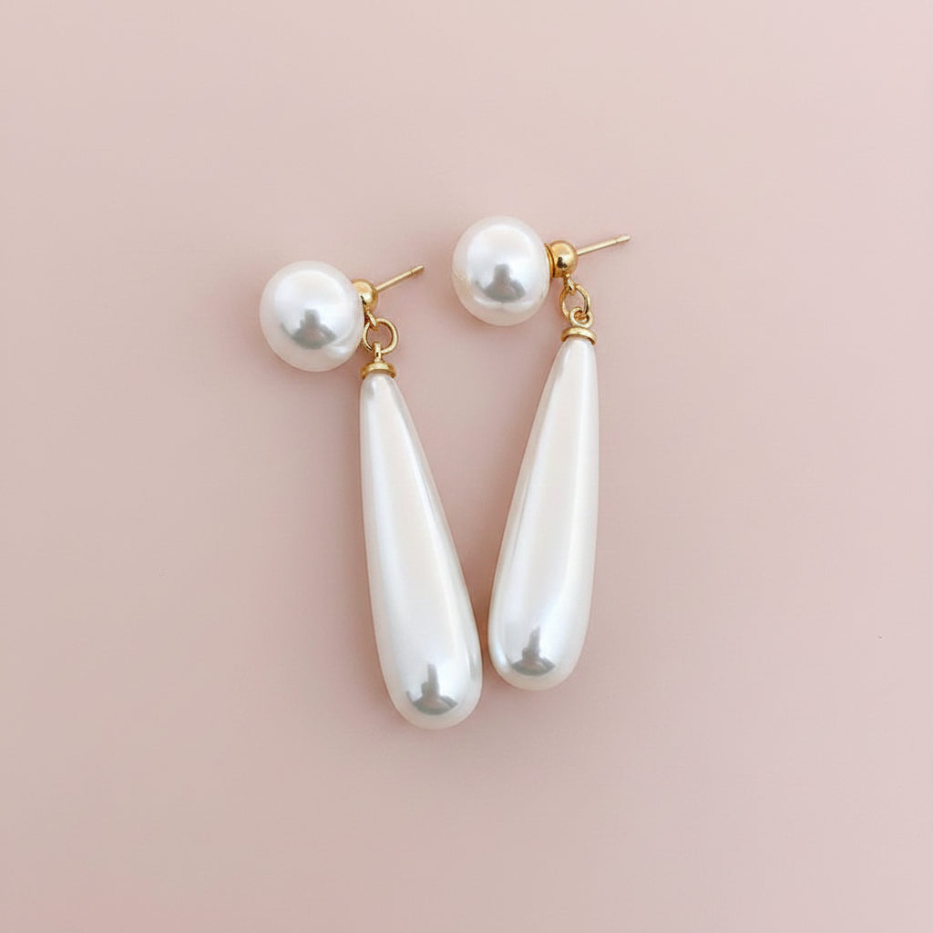 Resin Water Drop Long Hanging Earrings