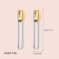 Double  Hoop Link Drop Earrings