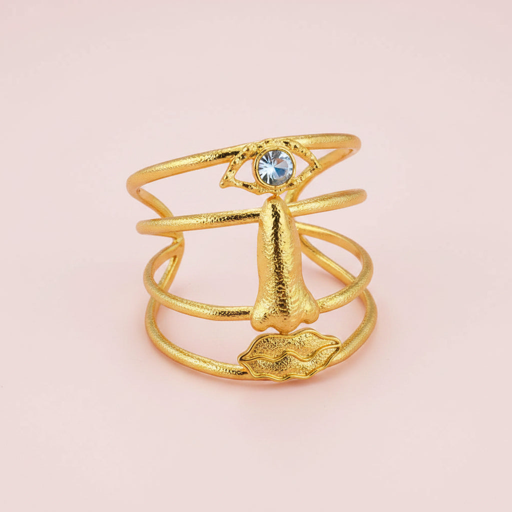 Nose Eyes Lip Cuff Bracelet