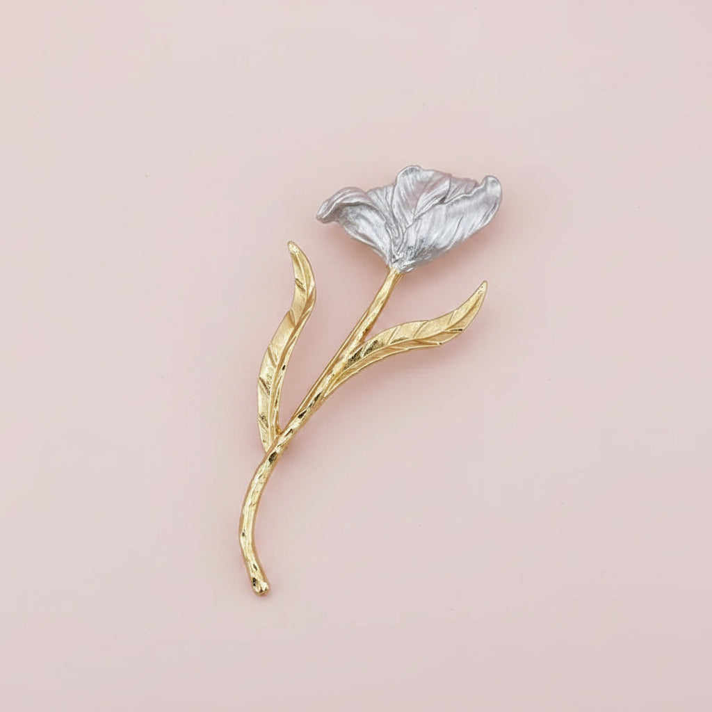 Rosebud Flower Brooch