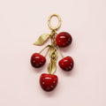 Cherry Resin Bag Charm Keychain