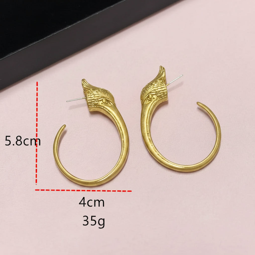 Bird Hoop Earrings
