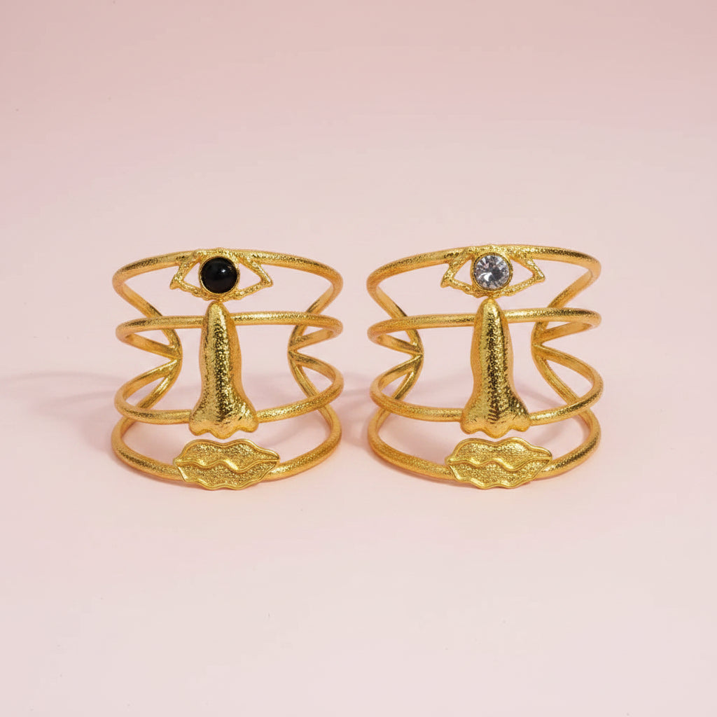 Nose Eyes Lip Cuff Bracelet