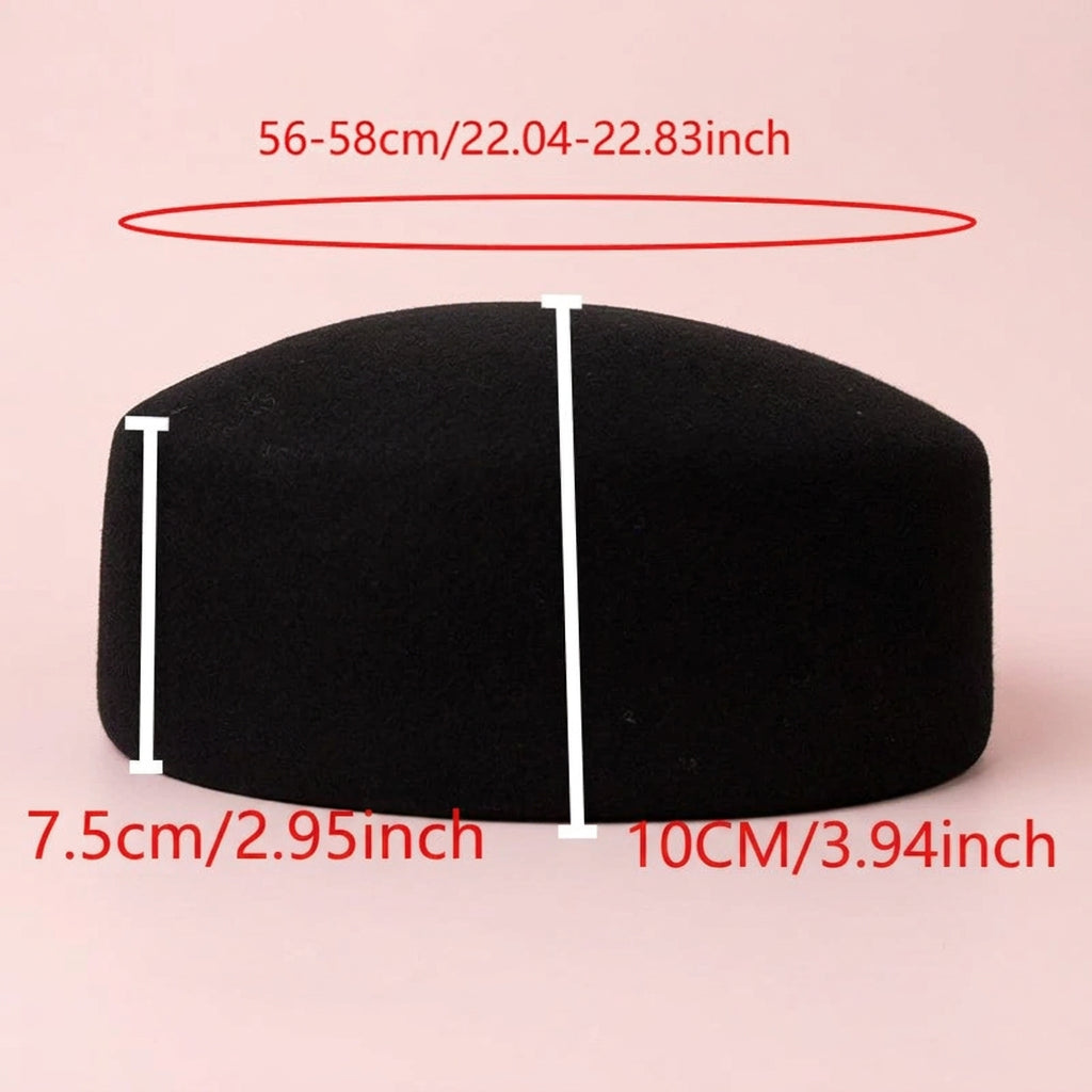 Pillbox Wool Hat