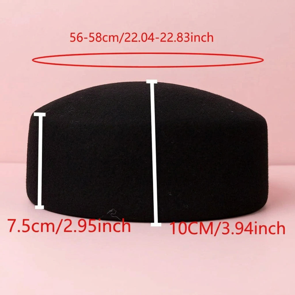 Pillbox Wool Hat