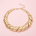 Chunky Twisted Chunky Choker Necklace