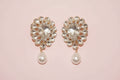 Rhinestone Pearl Drop Earrings