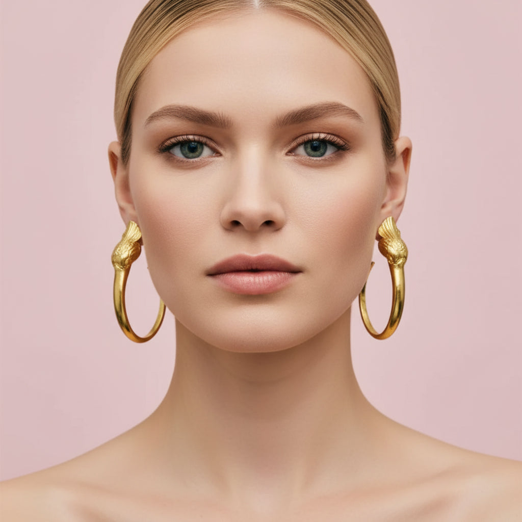 Bird Hoop Earrings
