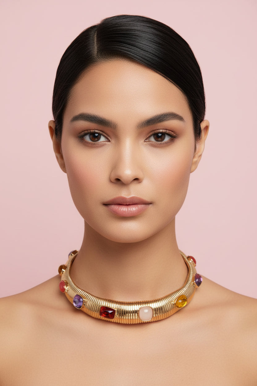Stones Snake Necklace