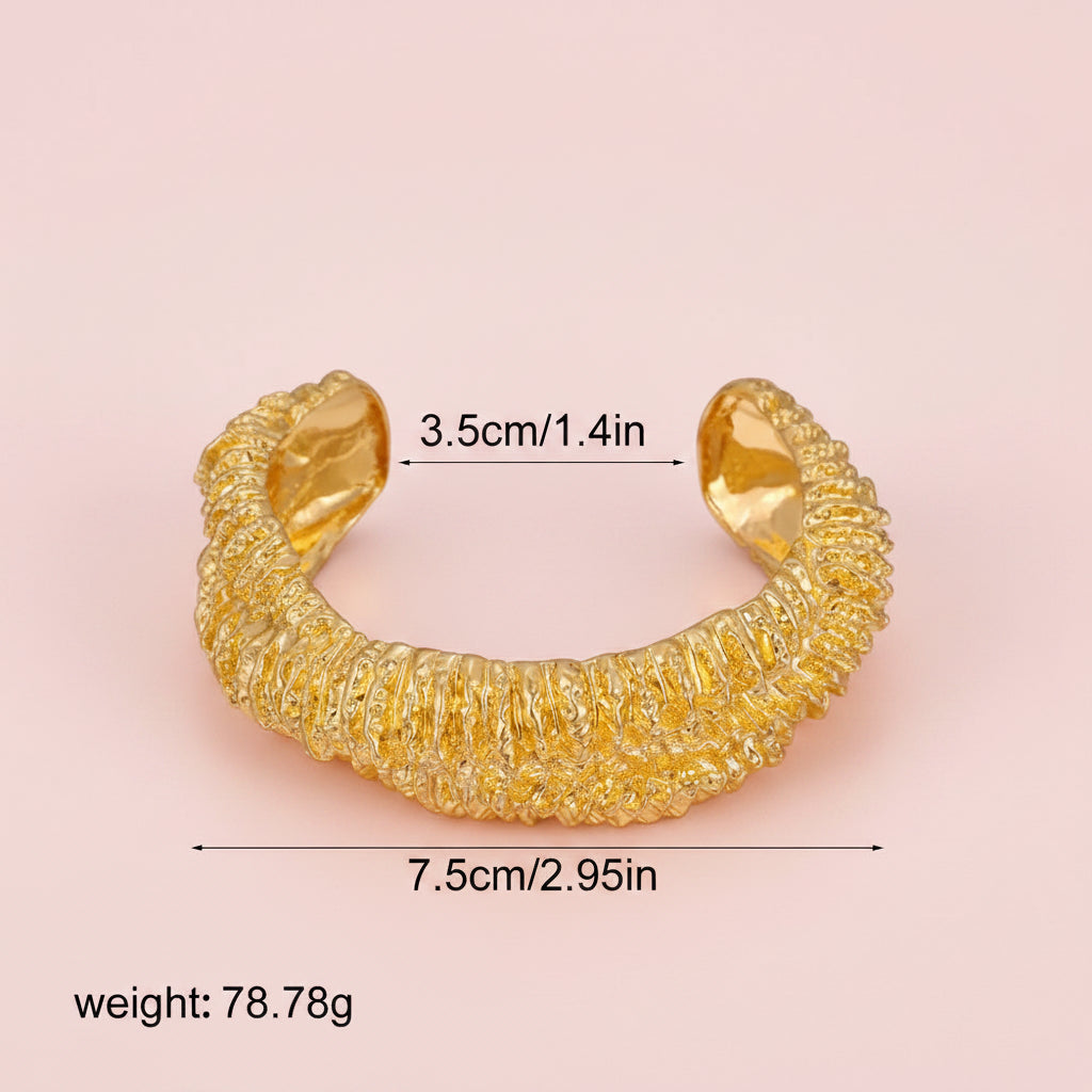 Statement Lava Textured Bracelet