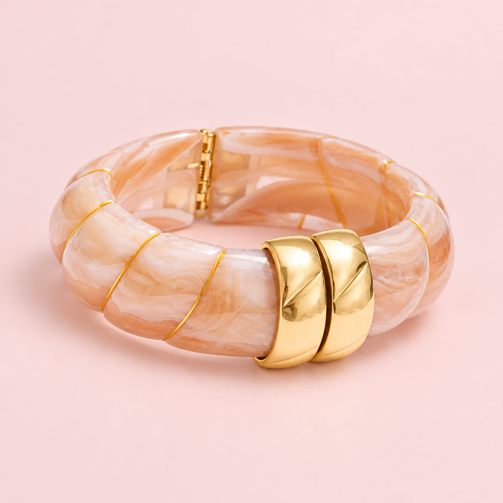 Bracciale rigido a maglie grosse