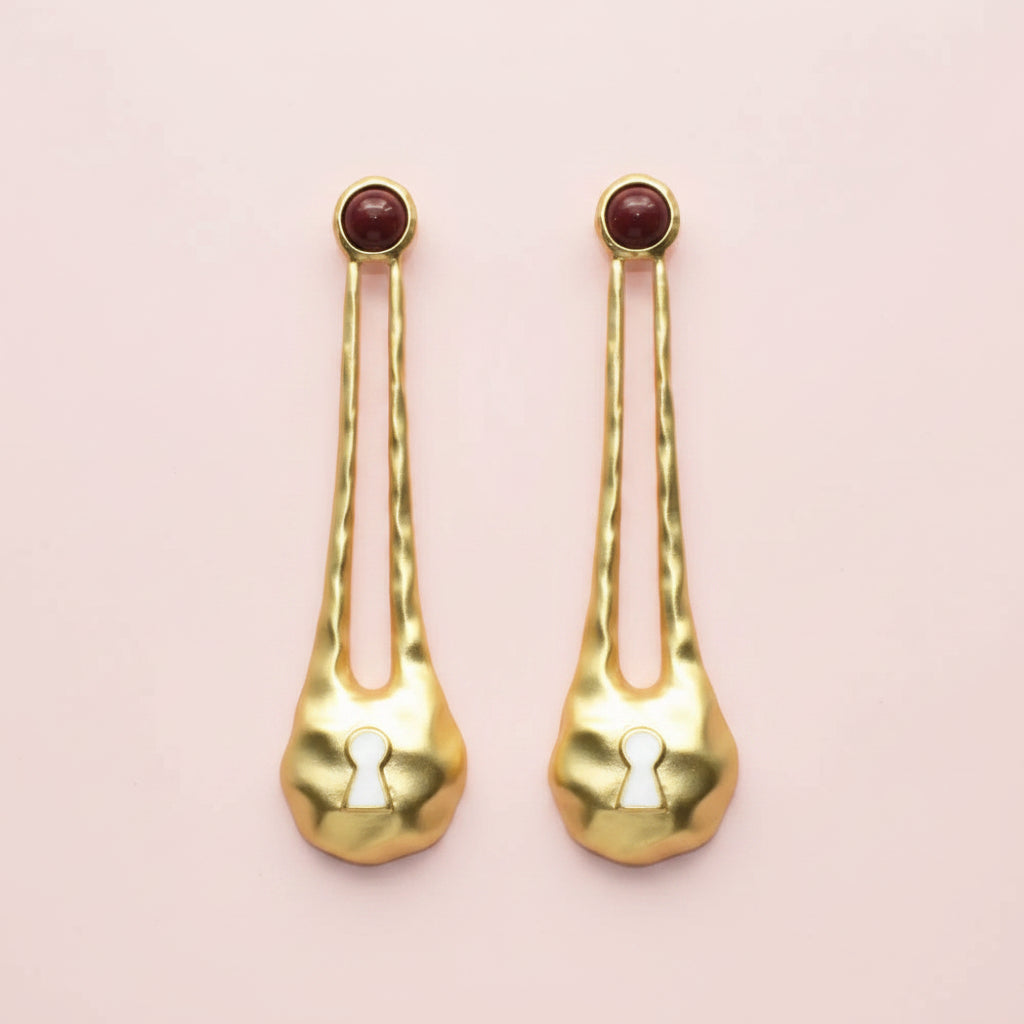 Keyhole Pendant Dangle Earrings