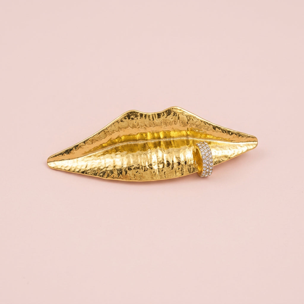 Lip Shaped Brooch
