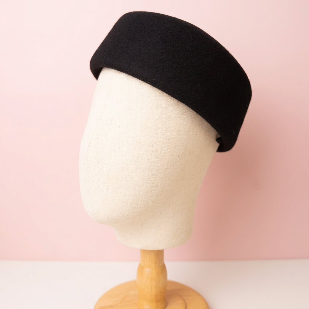 Pillbox Wool Hat