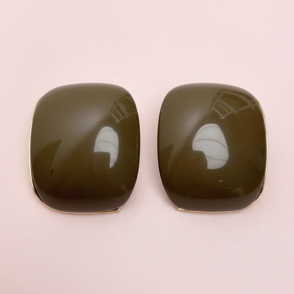 Oversized Curved Squared Earrings
