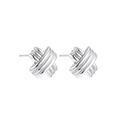Striped Cross Earrings