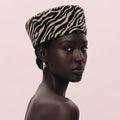 Zebra Print Wool Pillbox Beret Hat