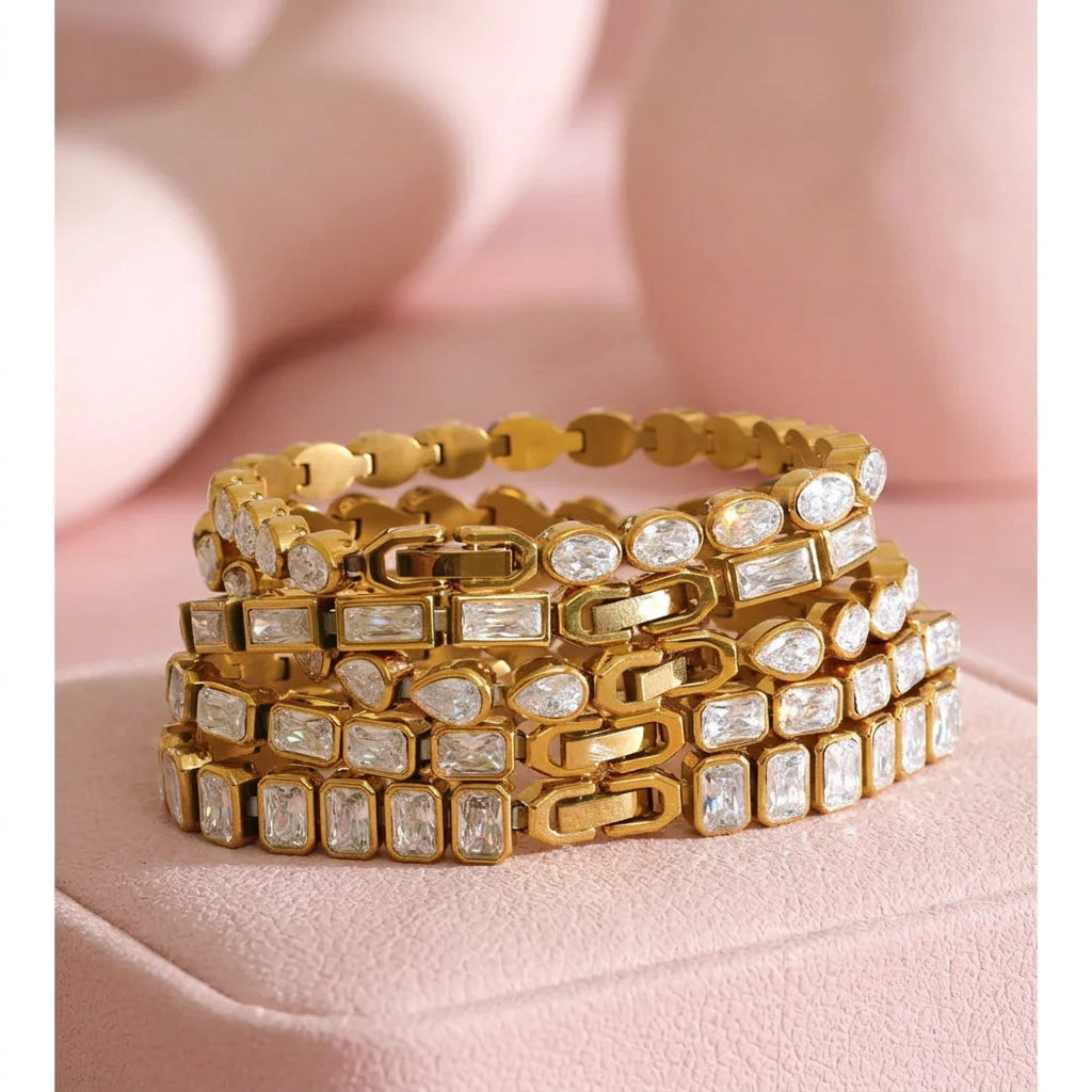 Cubic Zirconia Chain Bracelet