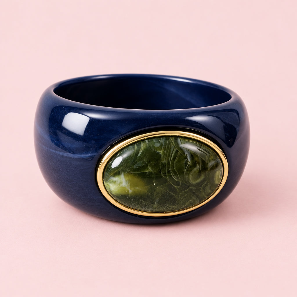 Oval Stone Bangle
