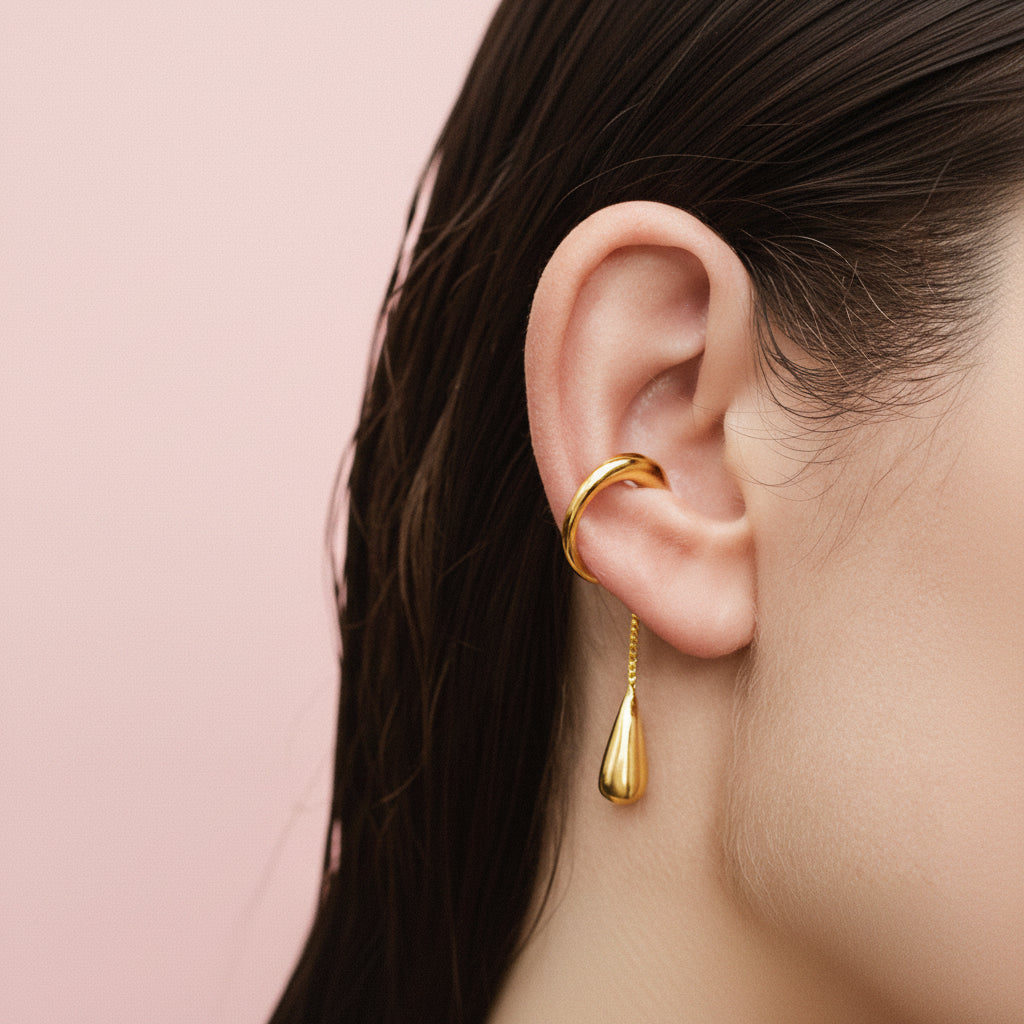 Teardrop Ear Cuff Earrings