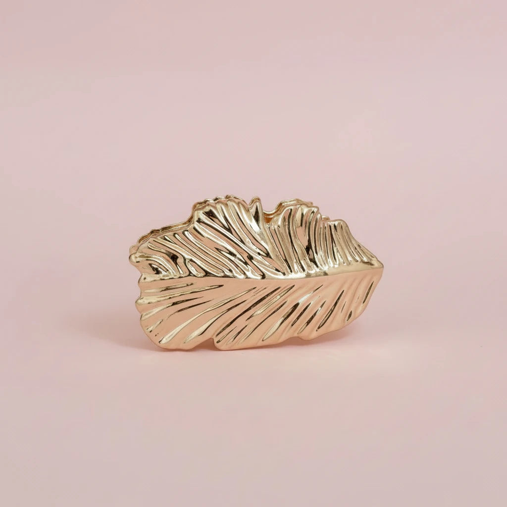 Leaf Sculpture Clutch Bag
