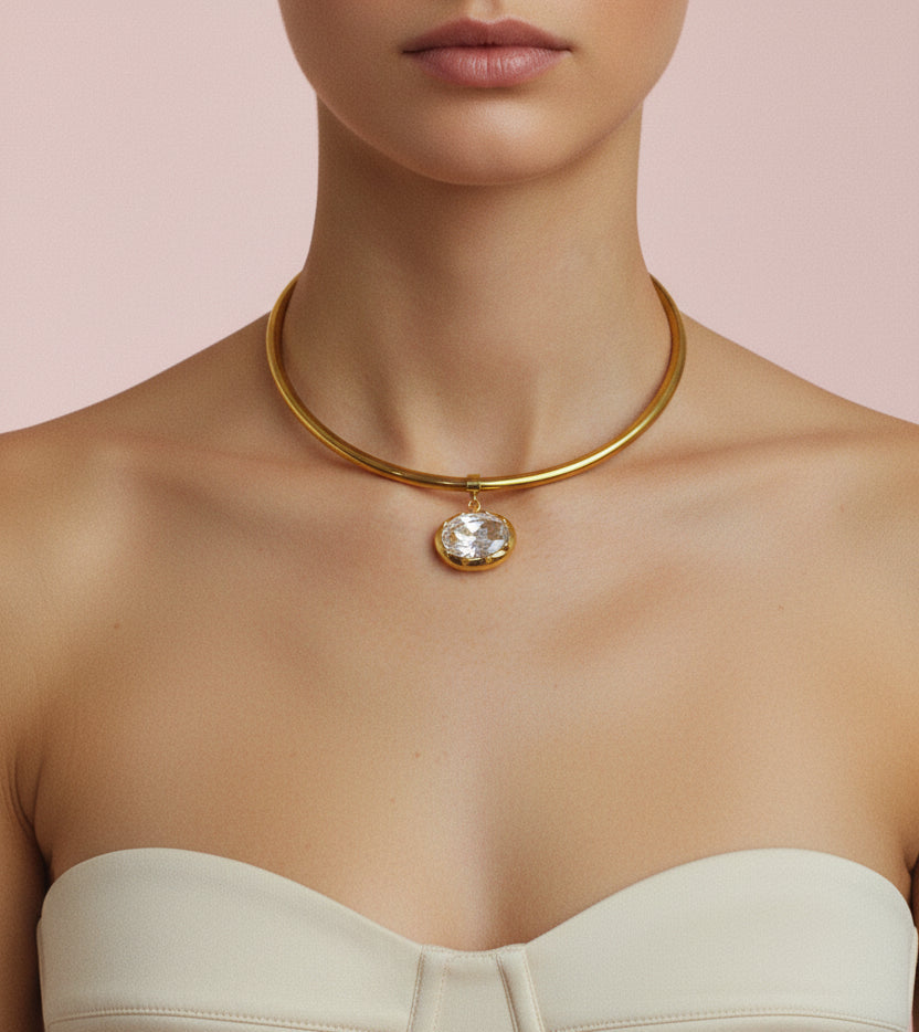 Zircon Pendant Necklace