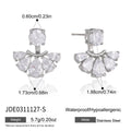 Zircon Flower Drop Earrings
