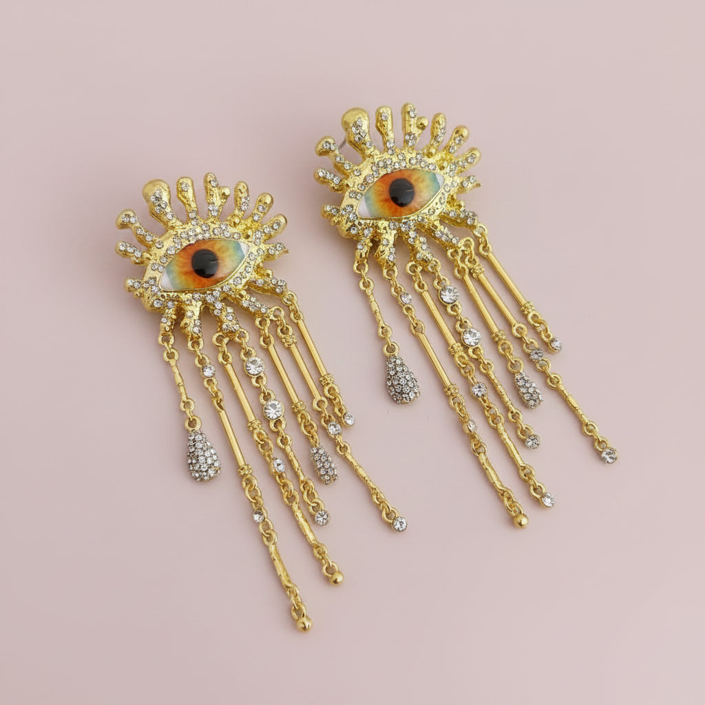 Evil Eye Dangle Earrings