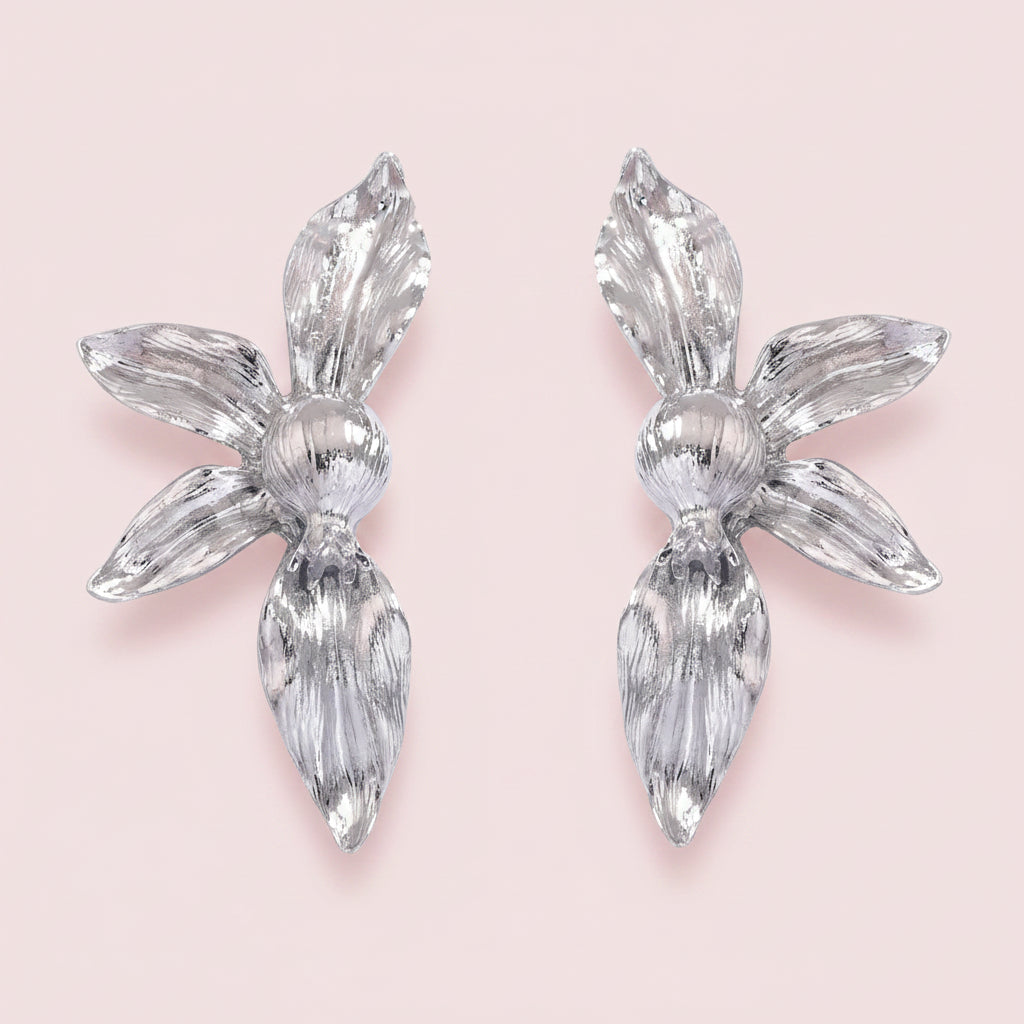 Statement Leaf Flower Earrings